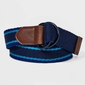 Kids’ Reversible Striped Belt – art class™ Blue